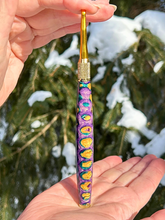 Load image into Gallery viewer, Crochet Handle & Hook Set (Extra Long) - Enchanted Orchid (Dragon Scale Series)