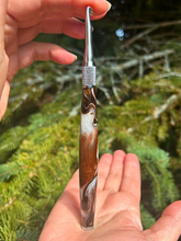 Load image into Gallery viewer, Crochet Handle & Hook Set (Extra Long) - Tiger’s Eye Swirl