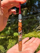 Load image into Gallery viewer, Crochet Handle & Hook Set (Extra Long) - Flower & Feather Speciality Piece