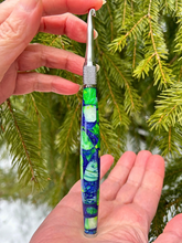 Load image into Gallery viewer, Crochet Handle & Hook Set (Extra Long) - Alien Orbit Mosaic Explosion