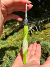 Load image into Gallery viewer, Crochet Handle & Hook Set (Extra Long) - Flower and Feather Speciality Piece “Summer Days”