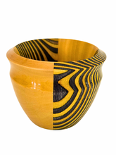 Load image into Gallery viewer, Crochet & Knit Wooden Storage Bowl - Yellow Jacket