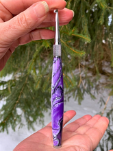 Load image into Gallery viewer, Crochet Handle & Hook Set (Extra Long) - Purple Passion