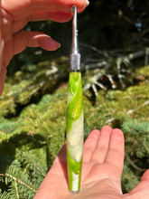 Load image into Gallery viewer, Crochet Handle & Hook Set (Extra Long) - Flower and Feather Speciality Piece “Summer Days”