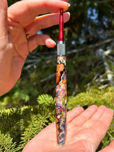 Load image into Gallery viewer, Crochet Handle & Hook Set (Extra Long) - Flower & Feather Speciality Piece