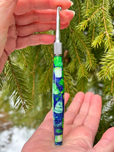 Load image into Gallery viewer, Crochet Handle & Hook Set (Extra Long) - Alien Orbit Mosaic Explosion