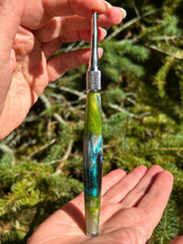 Load image into Gallery viewer, Crochet Handle & Hook Set (Extra Long) - Peacock Plume