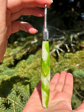 Load image into Gallery viewer, Crochet Handle & Hook Set (Extra Long) - Flower and Feather Speciality Piece “Summer Days”