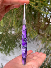 Load image into Gallery viewer, Crochet Handle & Hook Set (Extra Long) - Purple Passion