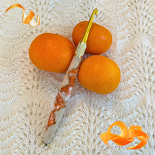 Load image into Gallery viewer, Crochet Handle & Hook Set (Extra Long) - Tangerine Dream