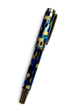 Load image into Gallery viewer, Algonquin Rollerball Pen - Royal Blue & Gold Matrix