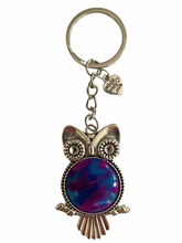 Load image into Gallery viewer, Owl Keychain - Northern Lights
