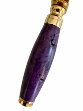 Load image into Gallery viewer, Midi Magnifier - Purple Dyed Box Elder Burl
