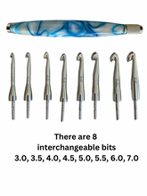 Load image into Gallery viewer, Crochet Handle &amp; Hook Set (Extra Long) - Cloud Burst
