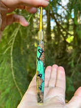 Load image into Gallery viewer, Crochet Handle &amp; Hook Set (Extra Long) - Maple Burl Speciality - Chocolate Chip
