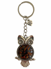 Load image into Gallery viewer, Owl Keychain - Fractured Lava
