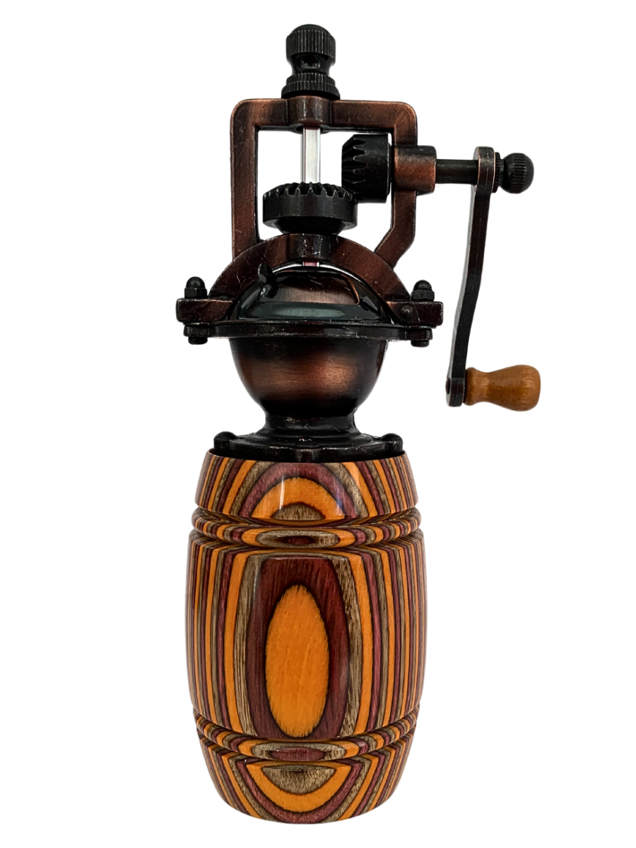 Antique Peppermill - Fall Leaves