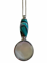 Load image into Gallery viewer, Mini Magnifier on a Chain - New Turquoise Moon

