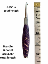 Load image into Gallery viewer, Crochet Handle &amp; Hook Set - Purple Box Elder
