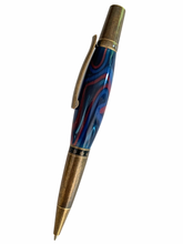 Load image into Gallery viewer, Maple Leaf Pen - Blue Swirls
