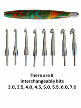Load image into Gallery viewer, Crochet Handle &amp; Hook Set (Extra Long) - Rad
