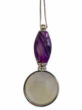 Load image into Gallery viewer, Mini Magnifier on a Chain - Purple Passion
