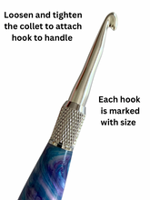Load image into Gallery viewer, Crochet Handle &amp; Hook Set (Extra Long) - Frozen
