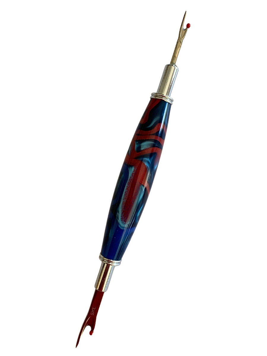 Double Ended Seam Ripper - Blue Swirls