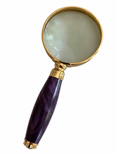 Load image into Gallery viewer, Midi Magnifier - Purple Dyed Box Elder Burl
