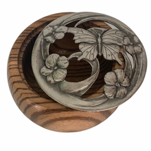 Load image into Gallery viewer, Pewter Lidded Box - Zebrawood
