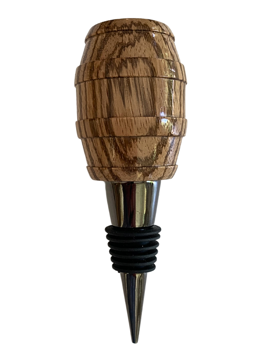 Barrel Wine Stopper - Zebrawood