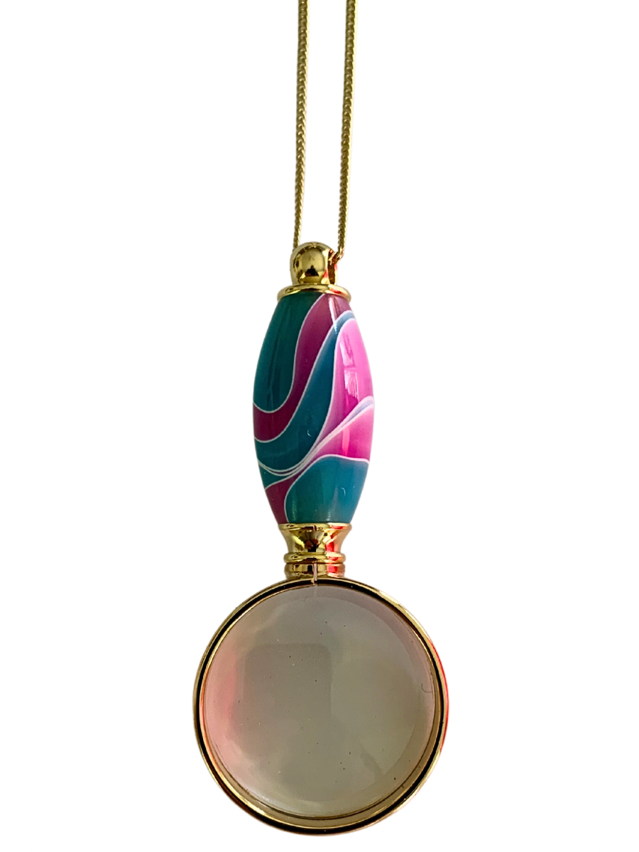 Mini Magnifier on a Chain - Cotton Candy B