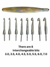 Load image into Gallery viewer, Crochet Handle &amp; Hook Set (Extra Long) - Opal
