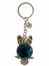 Load image into Gallery viewer, Owl Keychain - Abalone

