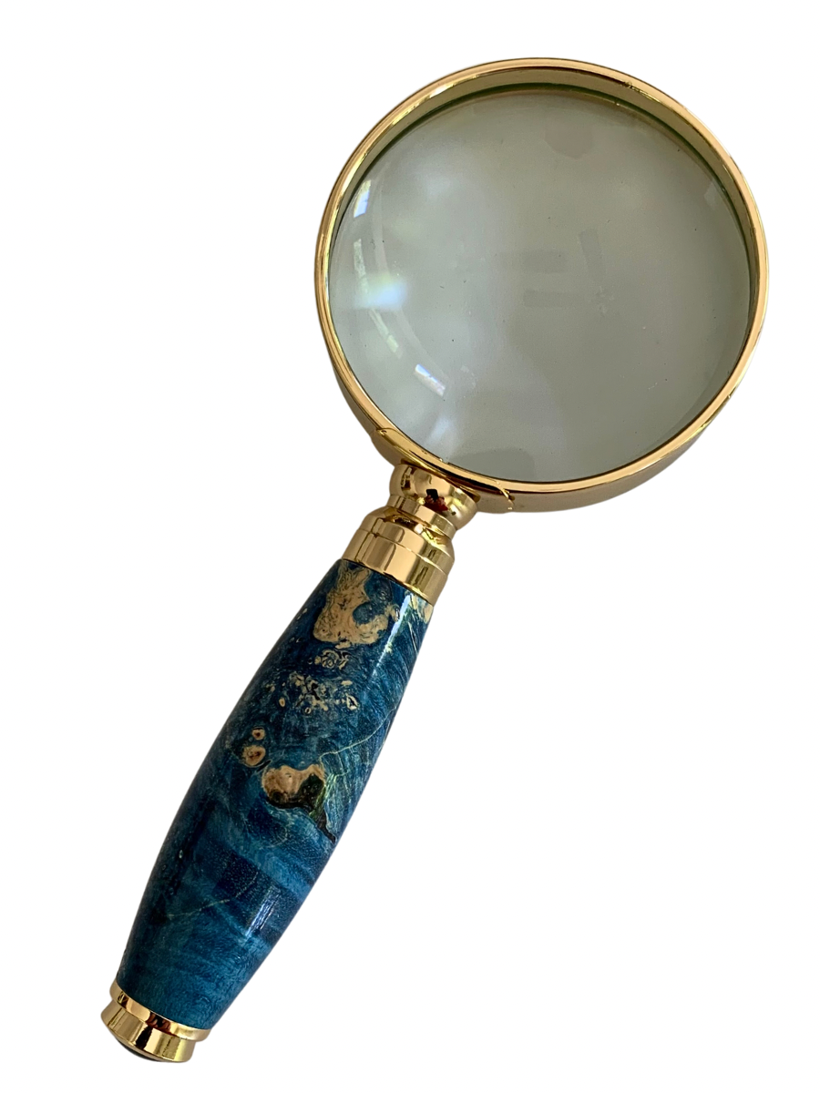 Midi Magnifier - Blue Box Elder Burl