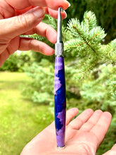 Load image into Gallery viewer, Crochet Handle &amp; Hook Set (Extra Long) - Curly Maple Speciality Purple / Blue
