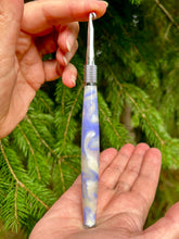 Load image into Gallery viewer, Crochet Handle &amp; Hook Set (Extra Long) - Purple Pearly Opal - LIMITED EDITION
