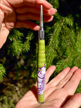 Load image into Gallery viewer, Crochet Handle &amp; Hook Set (Extra Long) - LIME &amp; PURPLE Curly Maple Speciality
