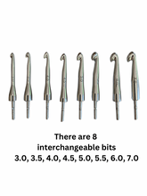 Load image into Gallery viewer, Crochet Handle &amp; Hook Set (Extra Long) - Forget Me Not
