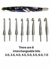 Load image into Gallery viewer, Crochet Handle &amp; Hook Set (Extra Long) - Cryptic
