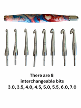 Load image into Gallery viewer, Crochet Handle &amp; Hook Set (Extra Long) - American Dream
