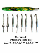 Load image into Gallery viewer, Crochet Handle &amp; Hook Set (Extra Long) - Radioactive
