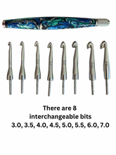 Load image into Gallery viewer, Crochet Handle &amp; Hook Set (Extra Long) - Pacific
