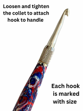 Load image into Gallery viewer, Crochet Handle &amp; Hook Set (Extra Long) - Liberty
