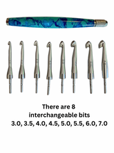 Load image into Gallery viewer, Crochet Handle &amp; Hook Set (Extra Long) - Faded Denim
