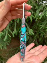 Load image into Gallery viewer, Crochet Handle &amp; Hook Set (Extra Long) - New Turquoise Moon
