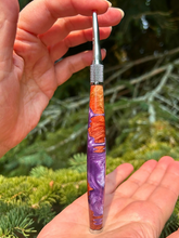 Load image into Gallery viewer, Crochet Handle &amp; Hook Set (Extra Long) - Purple Aster
