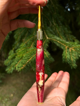 Load image into Gallery viewer, Crochet Handle &amp; Hook Set (Extra Long) - Flower &amp; Feather Speciality Piece “Love
