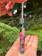 Load image into Gallery viewer, Crochet Handle &amp; Hook Set - Mosaic Explosion (Extra Short for pencil grippers)

