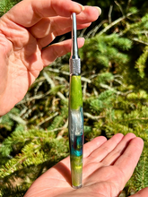 Load image into Gallery viewer, Crochet Handle &amp; Hook Set (Extra Long) - Peacock Plume
